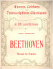 Menuet du septuot / piano a quatre mains ( partition ). Beethoven