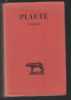 Plaute (tome 1) amphitryon asinaria avlvlaria. Ernoult Alfred