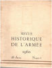 Revue historique de l'armée / 1960 n° 1. Collectif