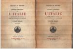 Lettres familières sur l'italie publiés d'aprés les manuscrits avec une introduction et des notes par yvonne Bezard / complet en 2 tomes. De Brosses ...