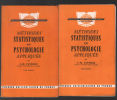 Méthodes statistiques en psychologie appliquée (complet en 2 tomes). Faverge J.-M