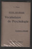 Vocabulaire de Psychologie Baccalauréat (résumé aide-mémoire 1929). Dugas L