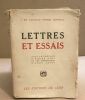 Lettres et essais / préface d'andre gide et une introduction d'Henri Ghéon. Dupouey Pierre ( Lieutenant De Vaisseau )