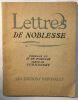 Lettres de noblesse. Curnonsky Pomiane (préface)