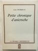 Petite chronique d' Anicroche. Toureille Anne
