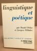 Linguistique et poétique. Delas Daniel / Filliolet Jacques