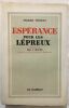 Espérance pour les lépreux. Prénat Pierre J. Maury (préface)