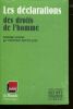 Déclarations des droits de l'homme (monde) (Les). Gaston-Breton Régis
