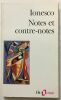 Notes et contre-notes. Ionesco Eugène