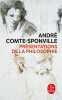 Presentations de la Philosophie (Le Livre de Poche). Comte-Sponville Andre