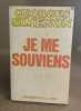 Je me souviens. SIMENON GEORGES