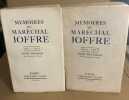 Mémoires du marechal joffre / 2 tomes / EO sur vélin. Joffre Marechal