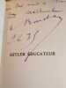 Hitler éducateur racisme ou démocratie / dressage ou liberté /Dédicace et lettre autographe. Roustan Mario