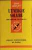 L'energie solaire. Peyturaux Roger
