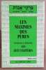 Les maximes des pères - Les huit chapitres de Maimonide (bilingue). Schuhl Moise