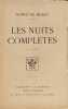 Les nuits completes. Musset Alfred De