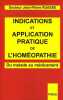 Indications et application pratiques de l'Homéopathie. La Matière médicale simple et le Répertoire d: Du malade au médicament. Ruasse Jean-Pierre