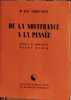 De la souffrance à la pensée/ exemplaire numéroté. Albert-weil Jean Dr