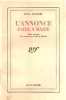 L'annoce faite a marie/ edition augmentée d'une variante pour la scene de l'acte IV. Claudel Paul