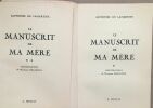 Le manuscrit de ma mère (édition de 1944 avec illustrations de madeleine Delaunay en 2 tomes). Lamartine