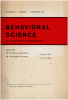 Behavioral science / volume 20 / number 6. Miller James