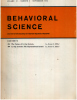 Behavioral science / volume 21 / number 5. Miller James