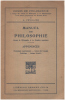 Manuel de philosophie / appendices. Cuvillier