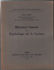 Mimisme humain et psychologie de la lecture. Jousse Marcel