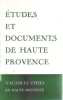 Vacances utiles en haute-rpovence. Collectif