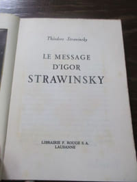 Le message d'Igor Strawinsky