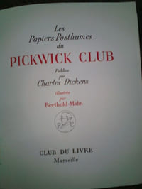 Les papiers posthumes du Pickwick Club.