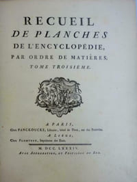 Recueil de planches de lEncyclopédie  par ordre des matières. [Arts et métiers.]  Panckoucke Tome 3 ( complet pour H-M).