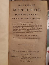 Nouvelle méthode d'enseignement pour la première enfance.