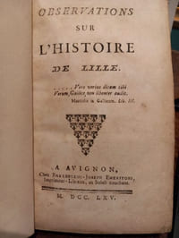 Observations sur l'Histoire de Lille