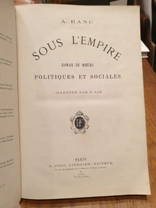 Sous l'Empire, Romain de moeurs politiques et sociales