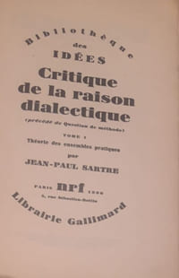 Critique de la raison dialectique, T1