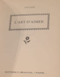 De l'amour (Stendhal), Des Femmes et de l'Amour (Demazière), le pouvoir de l'Amour (Villiers de l'Isle Adam), l'Art d'Amier (Ovide) 