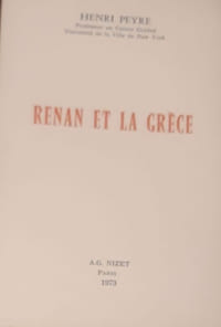 Renan et la Grèce