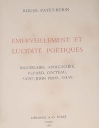 Emerveillement et lucidité poétiques