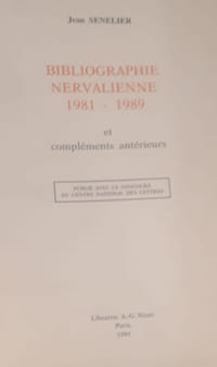 Bibliographie nervalienne 1981-1989