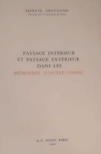 Paysage intérieur et paysage extérieur dans les mémoires d'outre-tombe