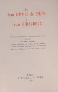 De Jean Lemaire de Belges à Jean Giraudoux