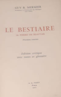 Le bestiaire de Pierre de Beauvais