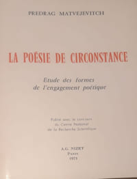 La poésie de circonstance