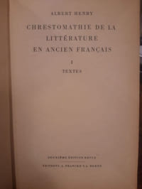 Chrestomathie de la littérature en ancien français