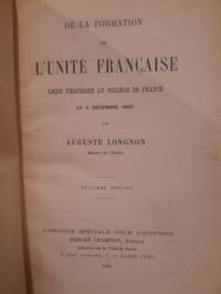 De la formation de l'unité française