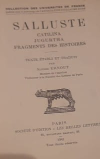 La conjuration de Catalina/ la guerre de Jugurtha / Fragments des histoires