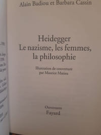 Heidegger, le nazisme, les femmes, la philosophie