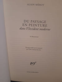 Du paysage en peinture dans l'Occident moderne