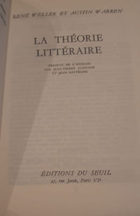 La théorie littéraire